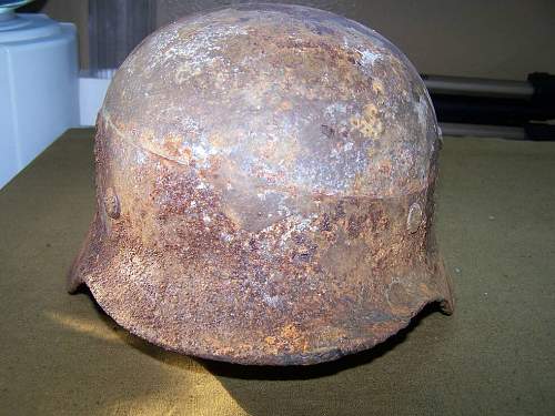 M35 helmet ground found and cleaned