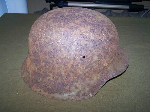 M 42 German helmet- refreshed from the surface rust