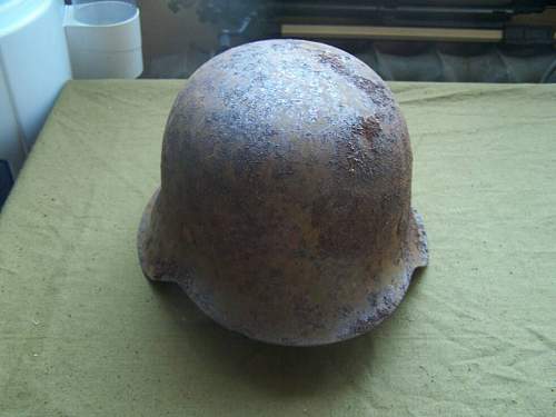 M 42 German helmet- refreshed from the surface rust