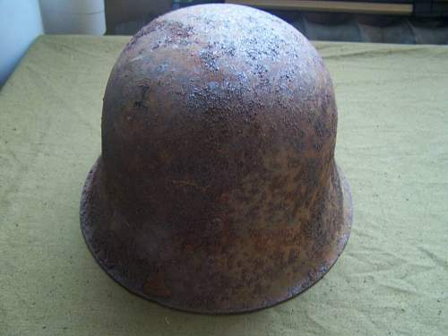 M 42 German helmet- refreshed from the surface rust