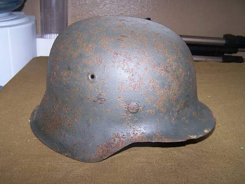 M 42 German helmet- refreshed from the surface rust