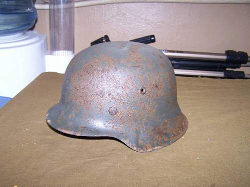 M 42 German helmet- refreshed from the surface rust