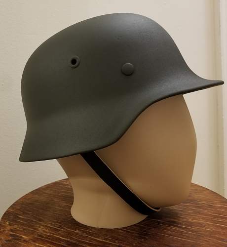 This named M40 helmet might have been worn by a German soldier at Stalingrad