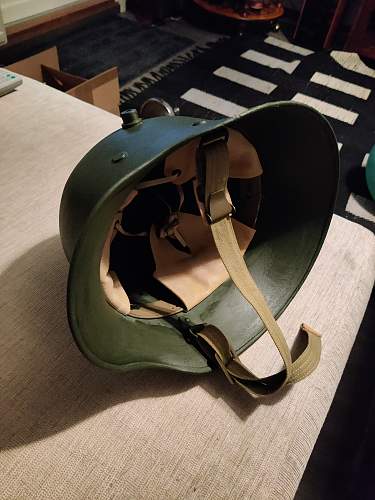 A restored Austro-Hungarian M17 helmet (Finnish issued)