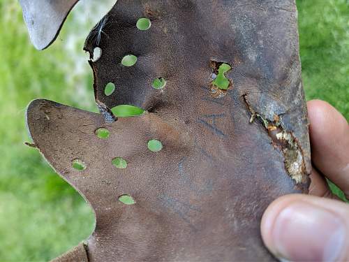 Saving and preservation the digged leather