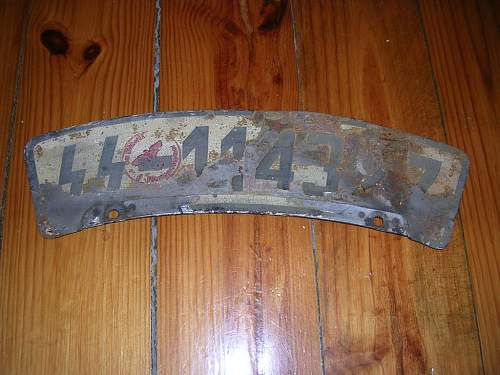 SS motorcycle Plate