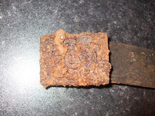 Rusty SS Belt Buckle