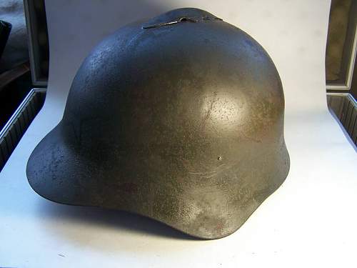 Attick found SSch 36 helmet, paint cleaning