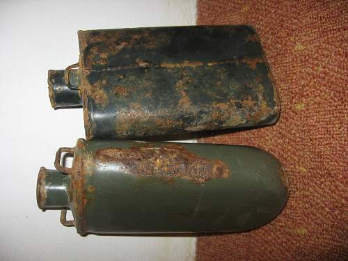 need help for cleaning enameled ww1 canteens