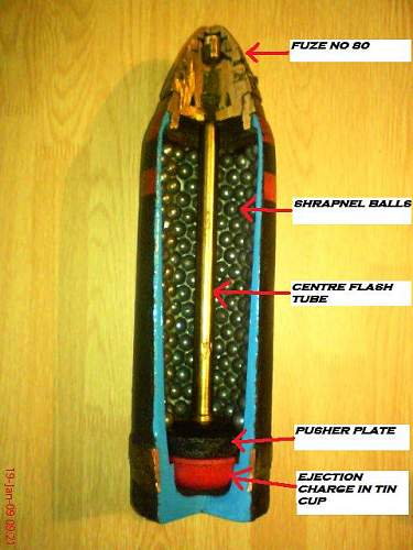 18 pdr Shrapnel round