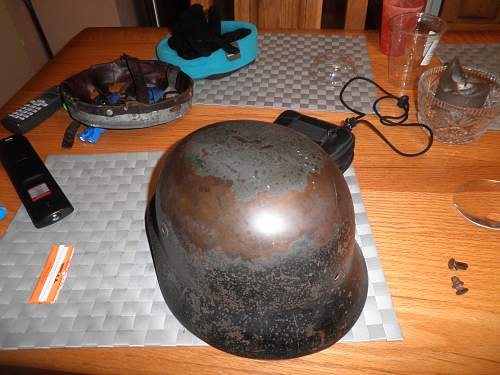 M35 post war re-issued post war Black Helmet