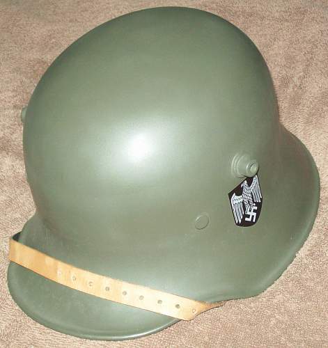 Restored German helmets