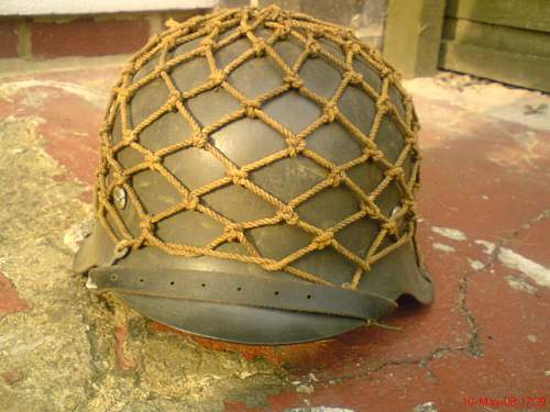 Restored German helmets