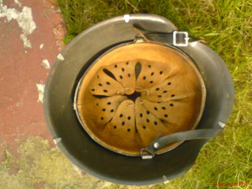 Restored German helmets