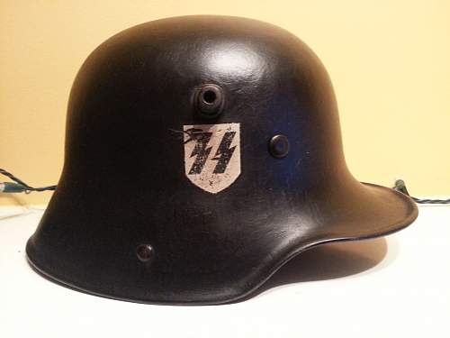 Restored German helmets