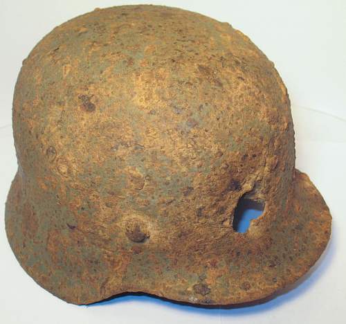 Battle Damaged M40 Relic Helmet: Restoration Candidate?