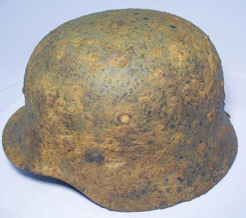 Battle Damaged M40 Relic Helmet: Restoration Candidate?