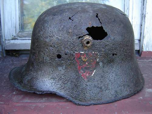 Danzig Police M18 helmet -ground dug