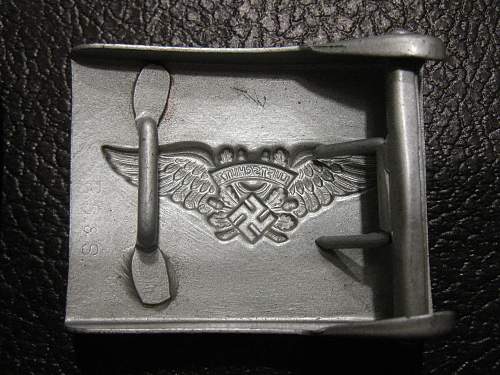 two luftshutz buckles from a grouping