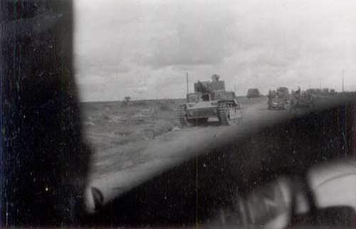 Soviet Russian T 28 tanks destroyed and abandoned by Red Army