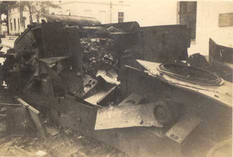 Soviet Russian T 28 tanks destroyed and abandoned by Red Army