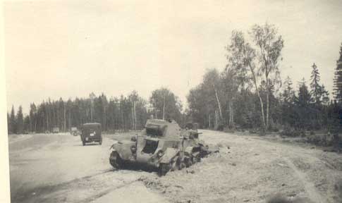 Soviet Russian BT type tanks, abandoned / destroyed