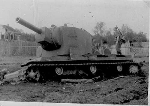 KV 2 Soviet Russian tanks, abandoned and destroyed