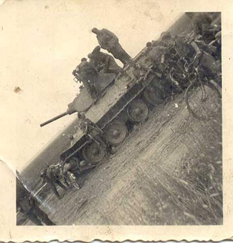 T 34, action, abandoned and destroyed tanks