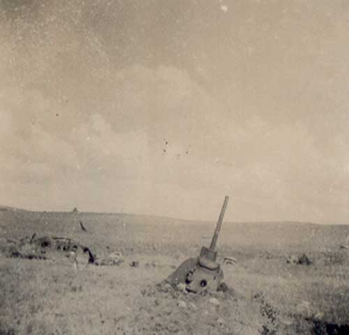 T 34, action, abandoned and destroyed tanks