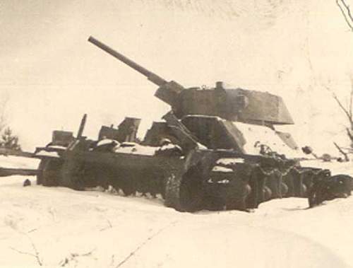 T 34, action, abandoned and destroyed tanks