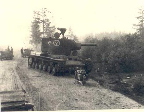 KV 2 Soviet Russian tanks, abandoned and destroyed