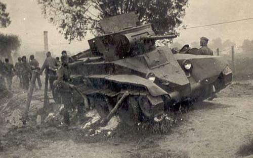 Soviet Russian BT type tanks, abandoned / destroyed