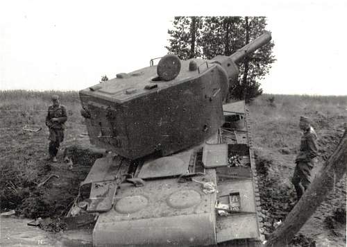 KV 2 Soviet Russian tanks, abandoned and destroyed