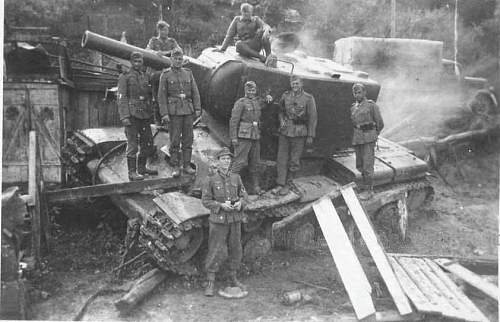 KV 2 Soviet Russian tanks, abandoned and destroyed