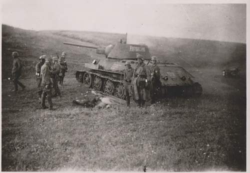 T 34 tank &quot; Kotovskiy&quot; destroyed with the crew in the Kursk area