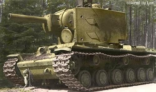 KV 2 Soviet Russian tanks, abandoned and destroyed