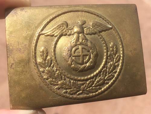 SA Buckles (Brass) Sun Wheel Swastika