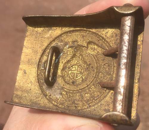 SA Buckles (Brass) Sun Wheel Swastika