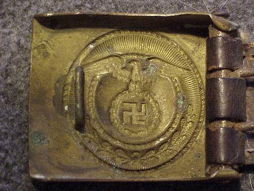 An Interesting SA Buckle w/Upright Swastika &amp; Dated Tab