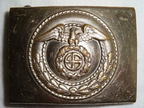 SA Buckles (Nickel) Sun Wheel Swastika