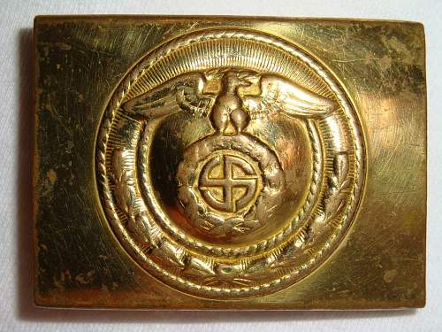 SA Buckles (Brass) Sun Wheel Swastika