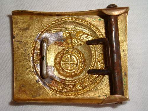 SA Buckles (Brass) Sun Wheel Swastika