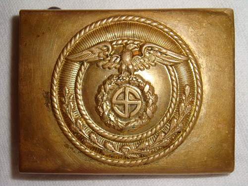 SA Buckles (Brass) Sun Wheel Swastika