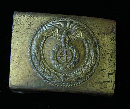 SA Buckles (Brass) Sun Wheel Swastika