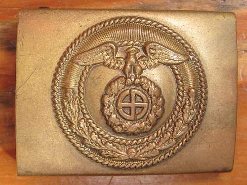 SA Buckles (Brass) Sun Wheel Swastika