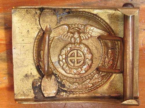 SA Buckles (Brass) Sun Wheel Swastika