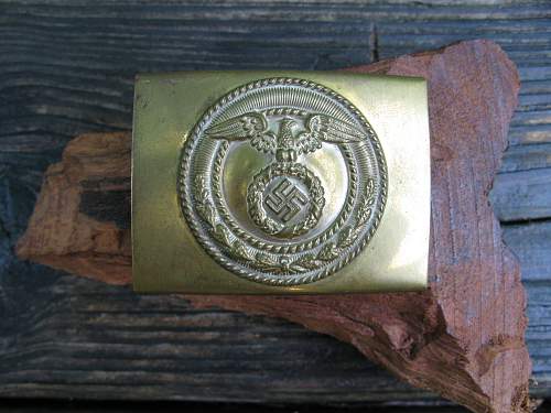 SA buckle, probably a fake.