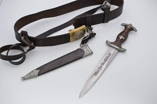 Help Engraved German Dagger - SA