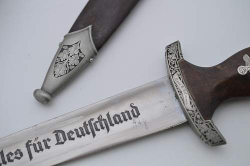 Help Engraved German Dagger - SA