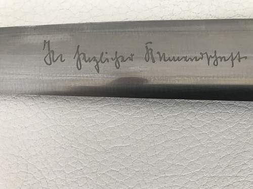 SA dagger with Ernst Röhm honor inscription